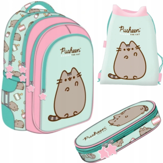 PUSHEEN ST.Right MINT Batoh Cat Kitten PRE DIEVČATÁ TRIEDY 1-3